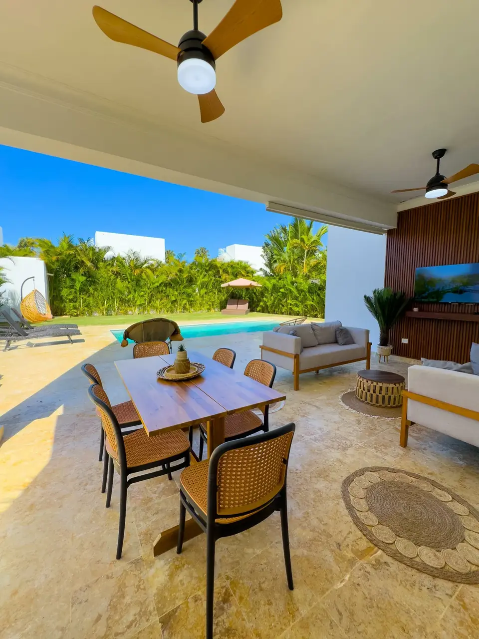 Un repas sur la terrasse
